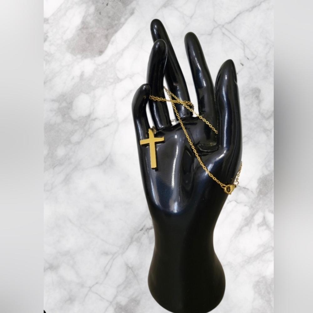 Gold-plated Cross and 18" Chain NWT